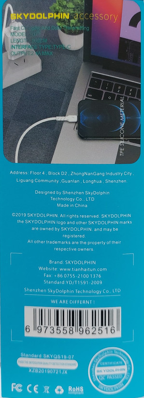 کابل تایپ سی دلفین فست مدل Dolphin S07T