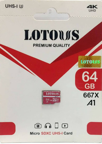 کارت حافظه microSDXC لوتوس استاندارد U3 A1 مدل 667X ظرفیت 64 گیگابایت