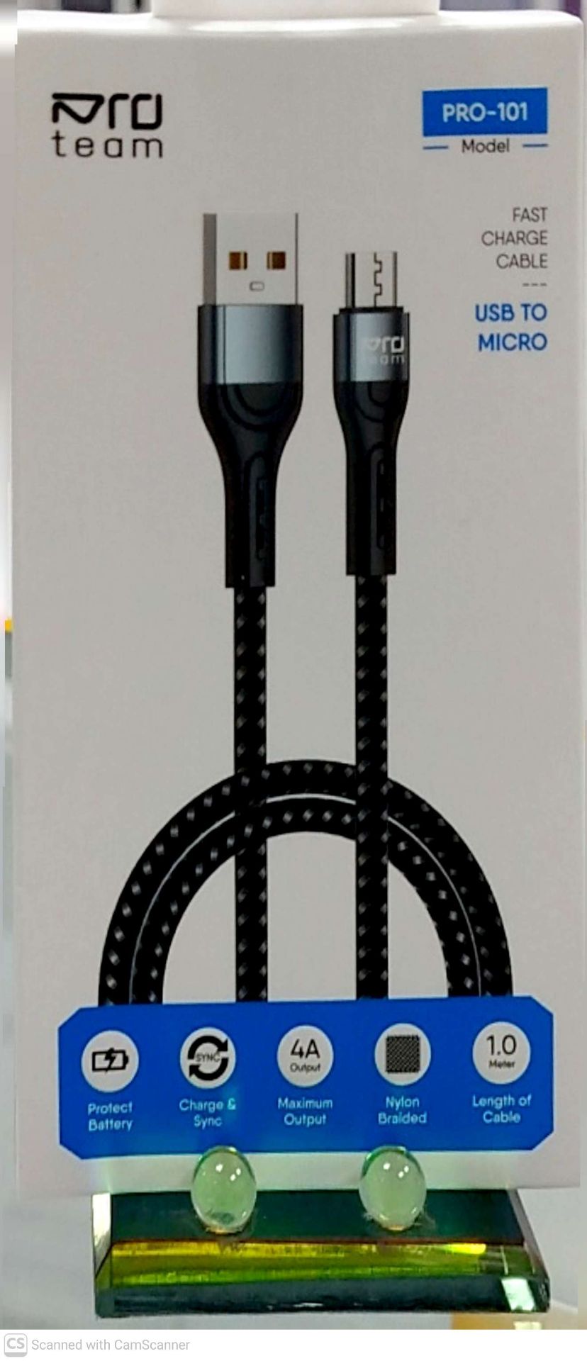 کابل تبدیل USB به microUSB پروتیم مدل PRO-101 طول 1 متر