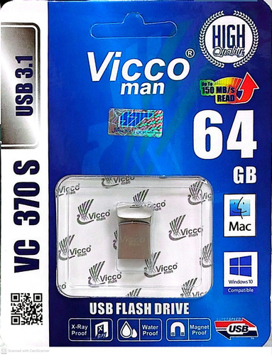 فلش 64 گیگ ویکومن Vicco Man مدل VC370s USB3.1