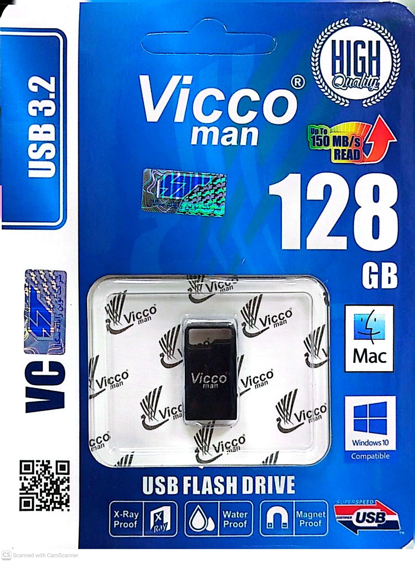 فلش 128 گیگ ویکومن Vicco Man مدل VC378 USB3.2