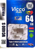 فلش مموری 64 گیگابایت ویکومن مدل VC400s USB3.1 OTG