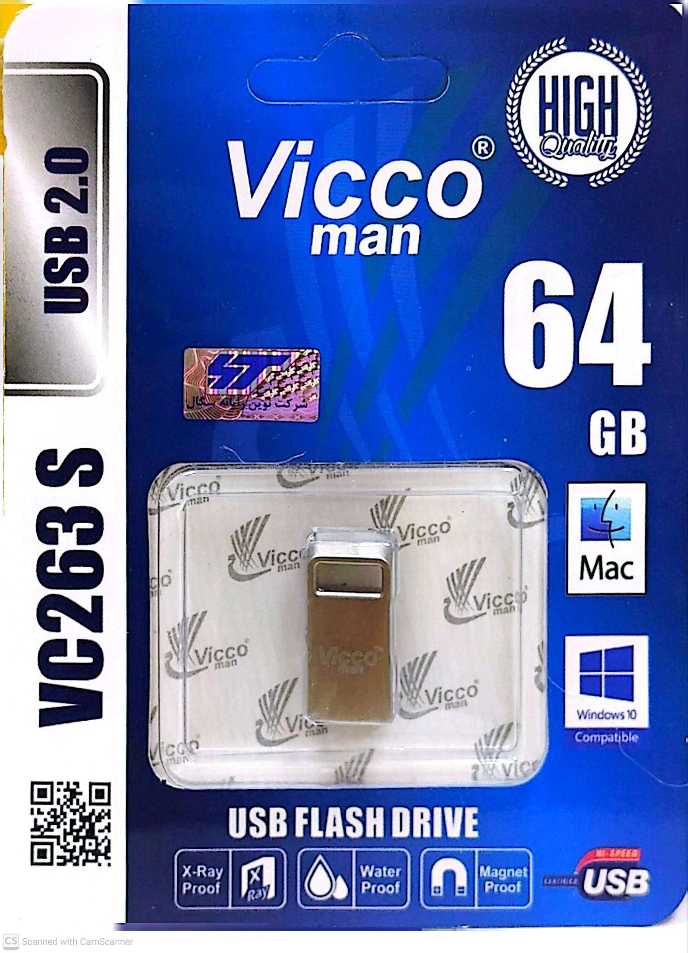 فلش 64 گیگ ویکومن Vicco Man مدل VC263 USB2.0