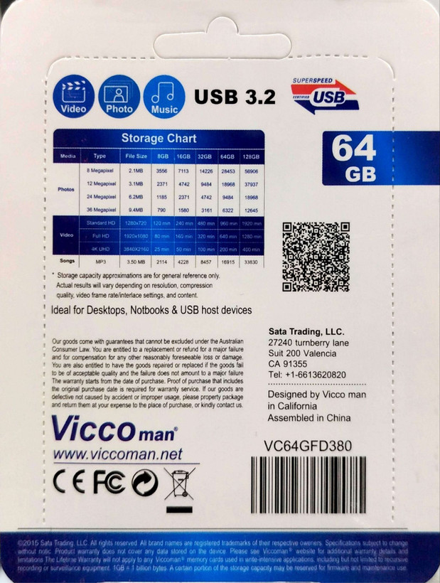 فلش 64 گیگ ویکومن Vicco Man مدل VC380 USB3.2